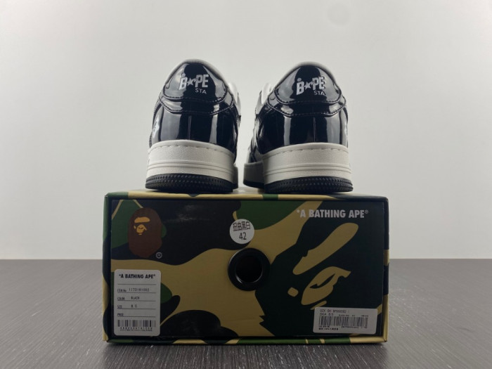 A BATHING APE BAPE STA LOW BLACK 1H70191001 - CCSHOES
