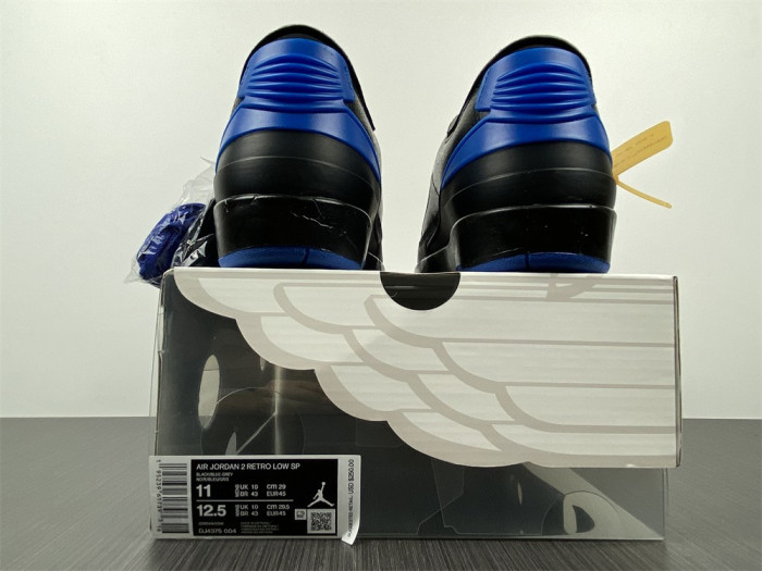 Jordan 2 Retro Low SP Off-White Black Blue DJ4375-004 - CCSHOES