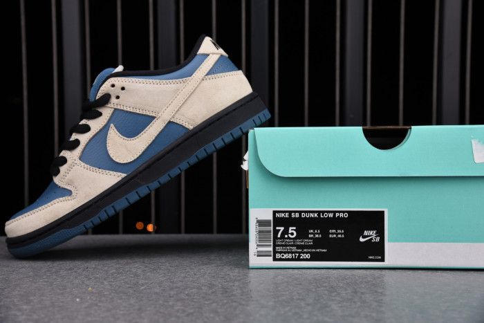 Nike SB Dunk Low Light Cream Thunderstorm BQ6817-200 - CCSHOES