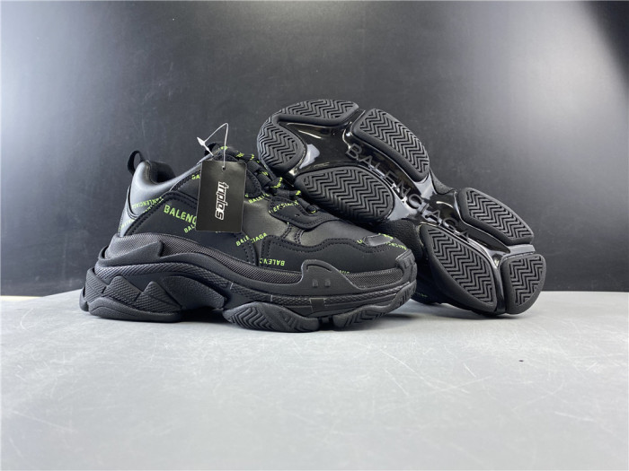 BLCG SNEAKER TRIPLE.S.GOMMA BLACK 524039 W2FA1 7633 - CCSHOES