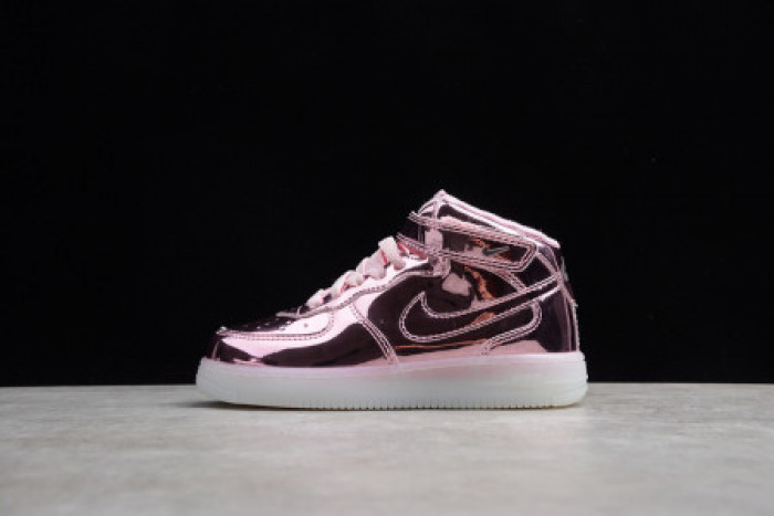 KIDS NIKE AIR FORCE 1 MID WB PINK ROSE 314197-8300 - CCSHOES
