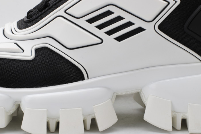 PRAD CLOUDBUST THUNDER KNIT WHITE AND BLACK - CCSHOES