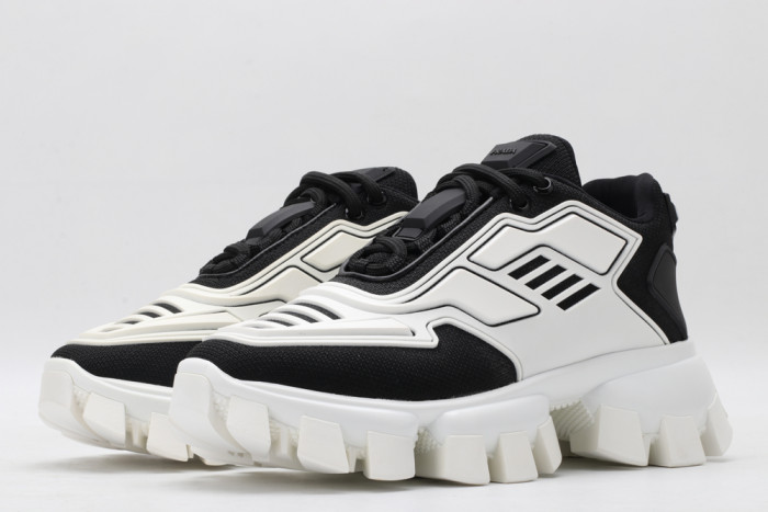 PRAD CLOUDBUST THUNDER KNIT WHITE AND BLACK - CCSHOES