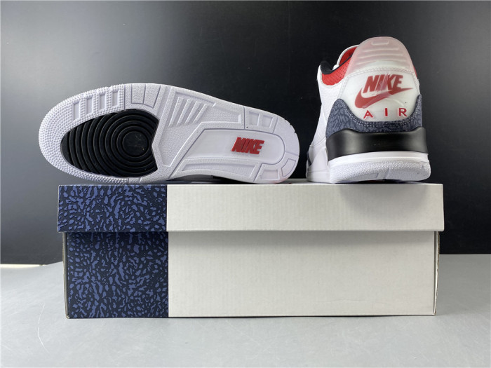 AIR JORDAN 3 RETRO "WHITE FIRE RED" CZ6431-100 - CCSHOES