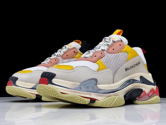 BLCG Triple S Cream Yellow Red 524038 W09O5 9035 - CCSHOES