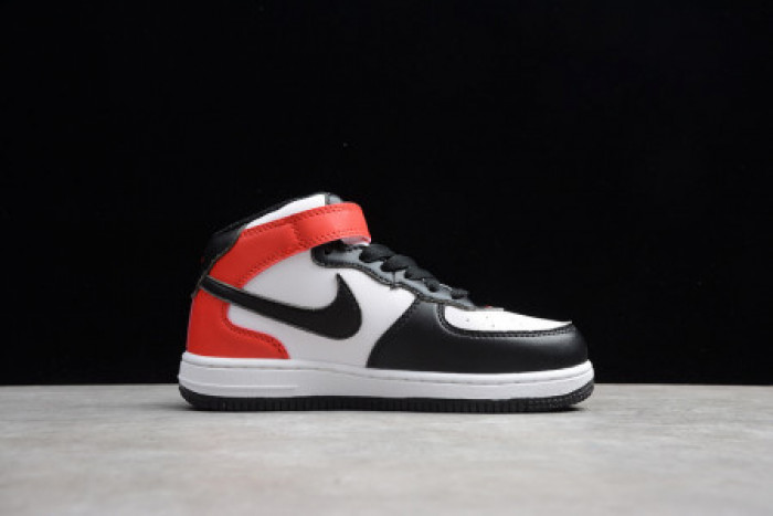 KIDS NIKE AIR FORCE 1 MID 07 X TRAVIS SCOTT WHITE BLACK RED 314197-016 - CCSHOES