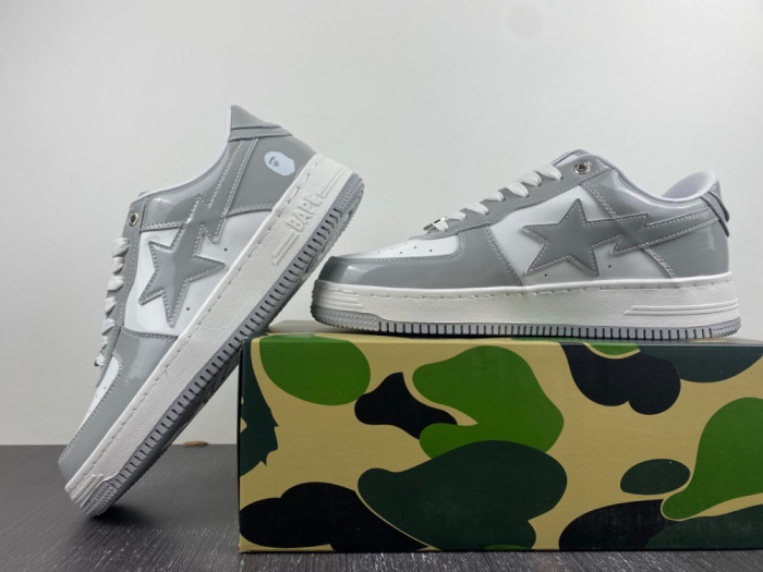 A Bathing Ape Bape Sta white and grey - CCSHOES