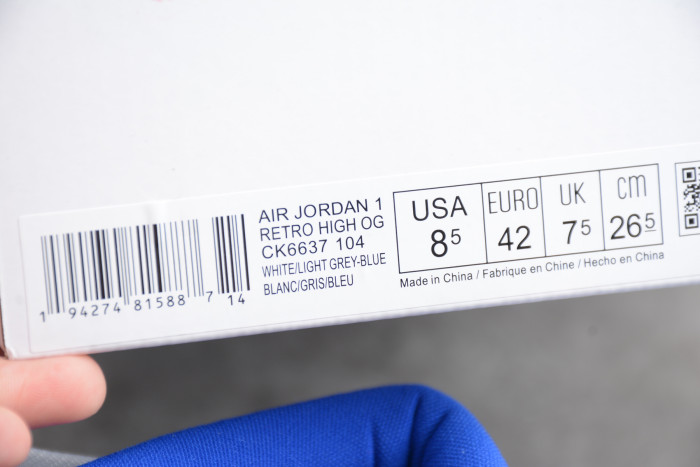 Air Jordan 1 Retro High Zoom White Racer Blue CK6637-104 - CCSHOES