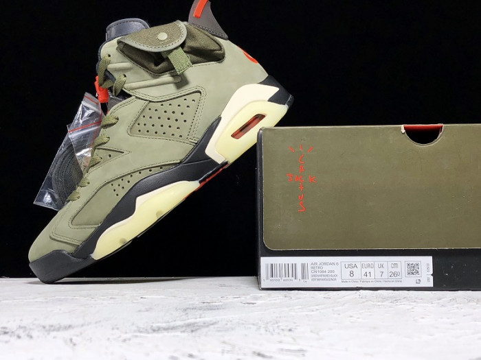 Travis Scott x Air Jordan 6 “Medium Olive” CN1084-200 - CCSHOES