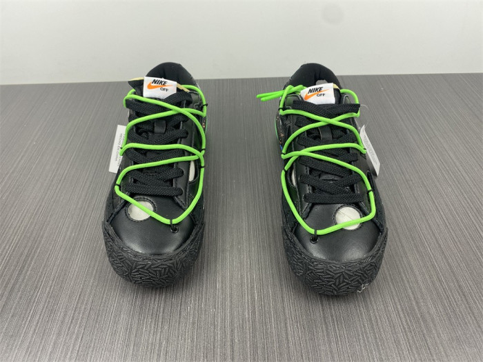 Off-White x Nike Blazer Low "Black / Green" DH7863-001 - CCSHOES