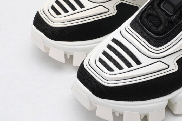PRAD CLOUDBUST THUNDER KNIT WHITE AND BLACK - CCSHOES