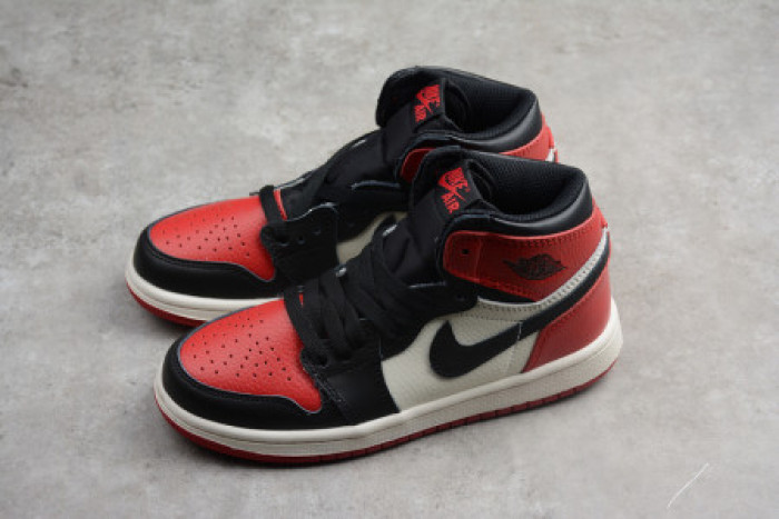 KIDS AIR JORDAN 1 RETRO HIGH OG "BRED TOE" 555088 610 - CCSHOES