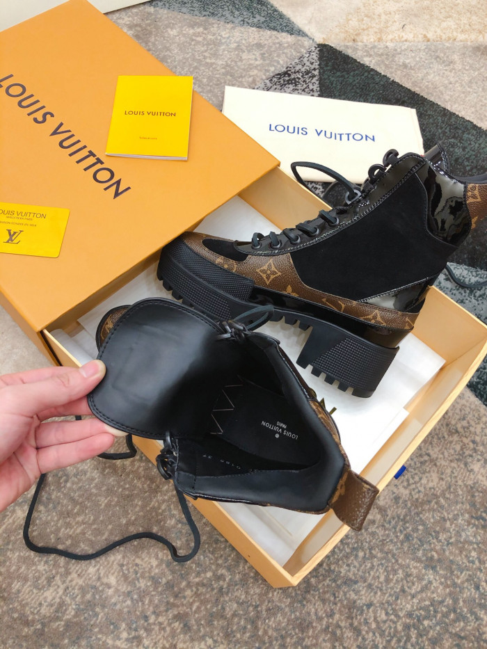 LOUS VUITON LAUREATE PLATFORM DESERT BOOT - CCSHOES