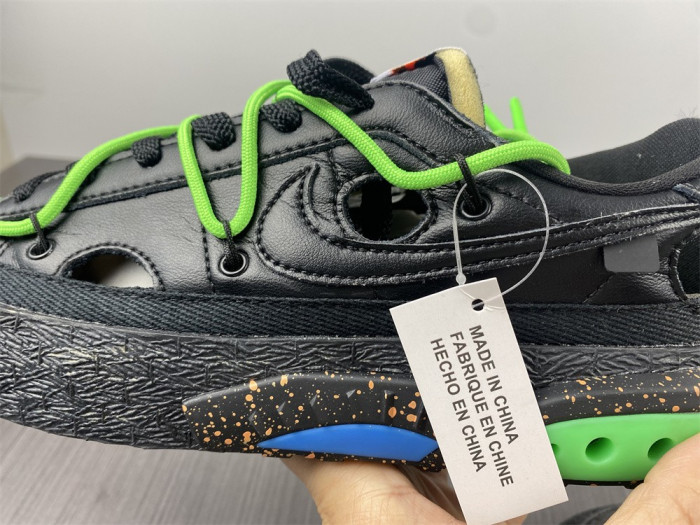 Off-White x Nike Blazer Low "Black / Green" DH7863-001 - CCSHOES