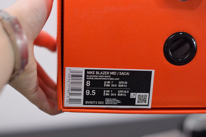 SACAI X NIKE BLAZER MID BLACK GREY BV0072-002 - CCSHOES