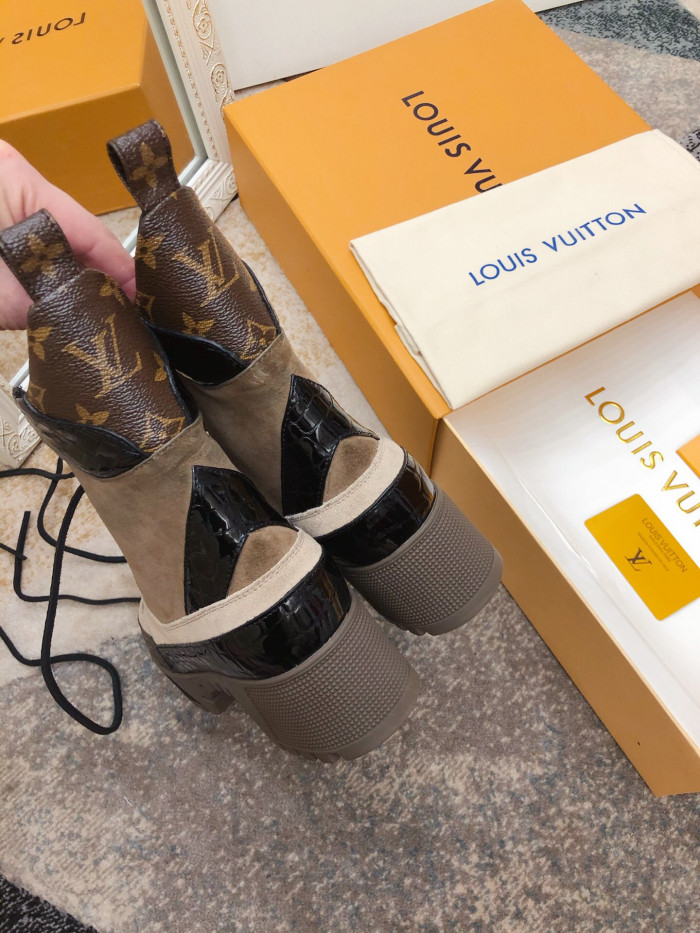 LOUS VUITON LAUREATE PLATFORM DESERT BOOT - CCSHOES