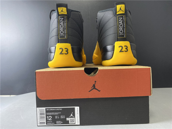 Air Jordan 12 Retro Black University Gold 130690-070 - CCSHOES