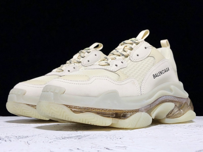 BLCG Triple S Clear Sole Beige 541624 W09O1 9005 - CCSHOES