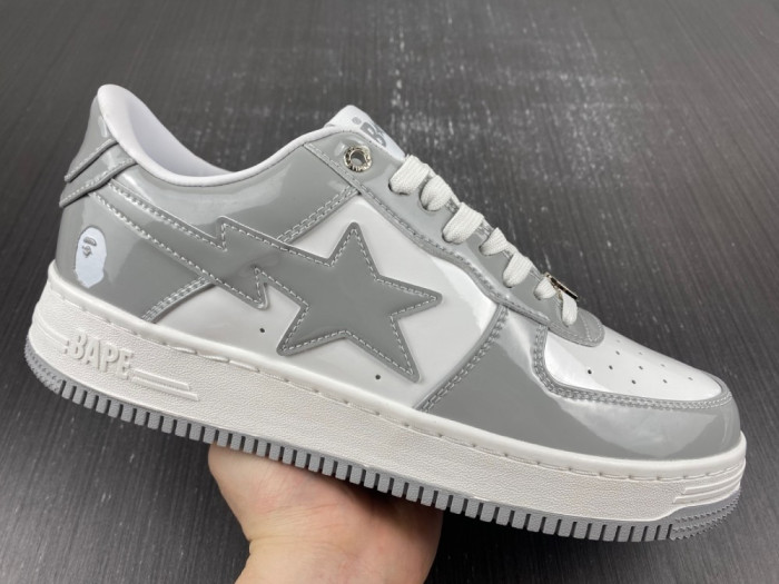 A Bathing Ape Bape Sta white and grey - CCSHOES