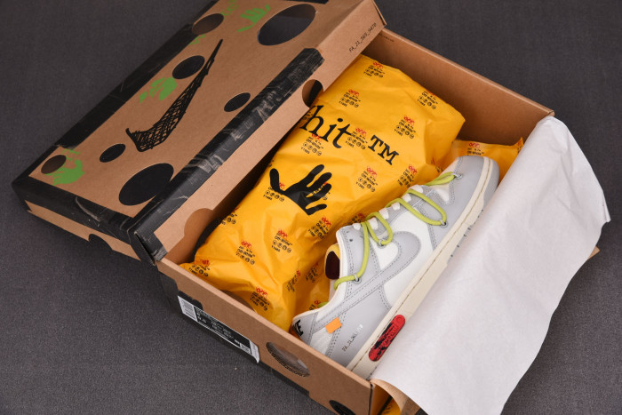 OFF-WHITE X NIKE DUNK LOW THE 50 WHITE GREY DM1602-106 - CCSHOES