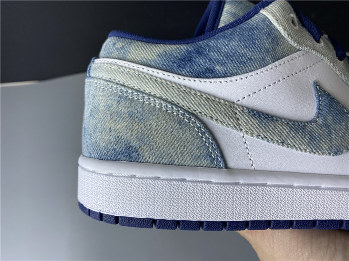 Air Jordan 1 Low Washed Denim CZ8455-100 - CCSHOES