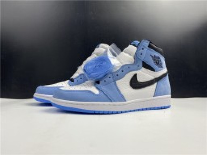 AIR JORDAN 1 RETRO HIGH WHITE UNIVERSITY BLUE BLACK 555088-134 - CCSHOES