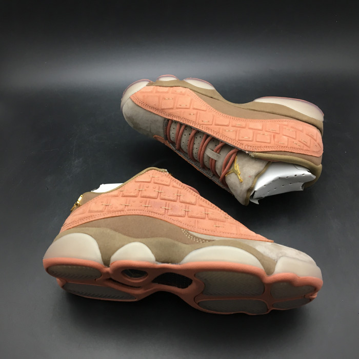 CLOT x Air Jordan 13 Low Sepia Stone/Canteen-Terra Blush AT3102-200 - CCSHOES