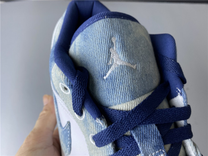Air Jordan 1 Low Washed Denim CZ8455-100 - CCSHOES