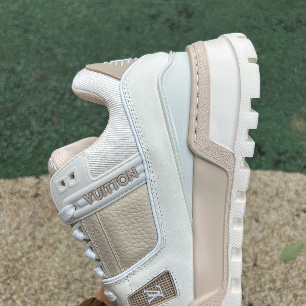 LV TRAINER MAXI Off-white brown - CCSHOES