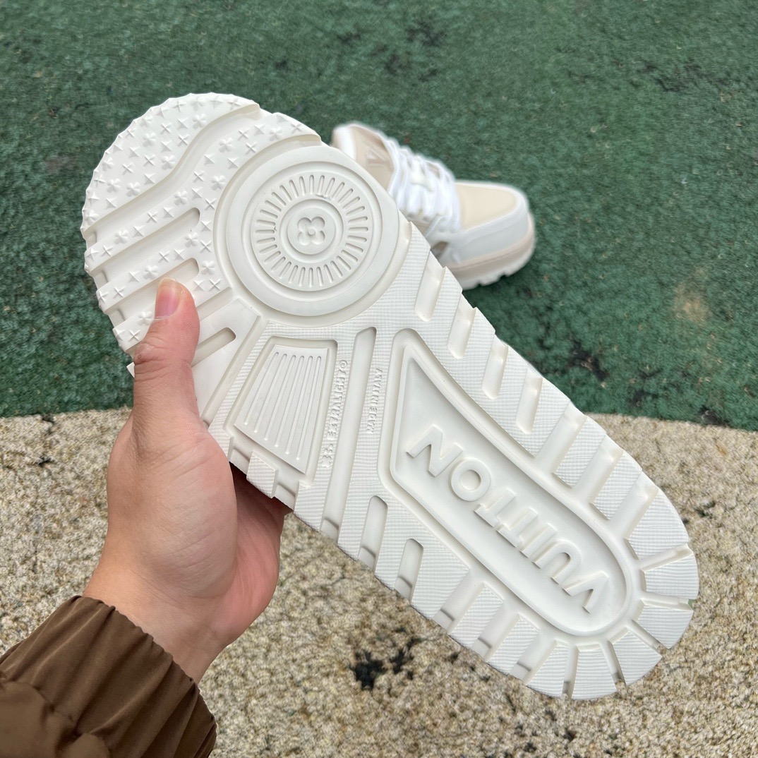 LV TRAINER MAXI Off-white brown - CCSHOES