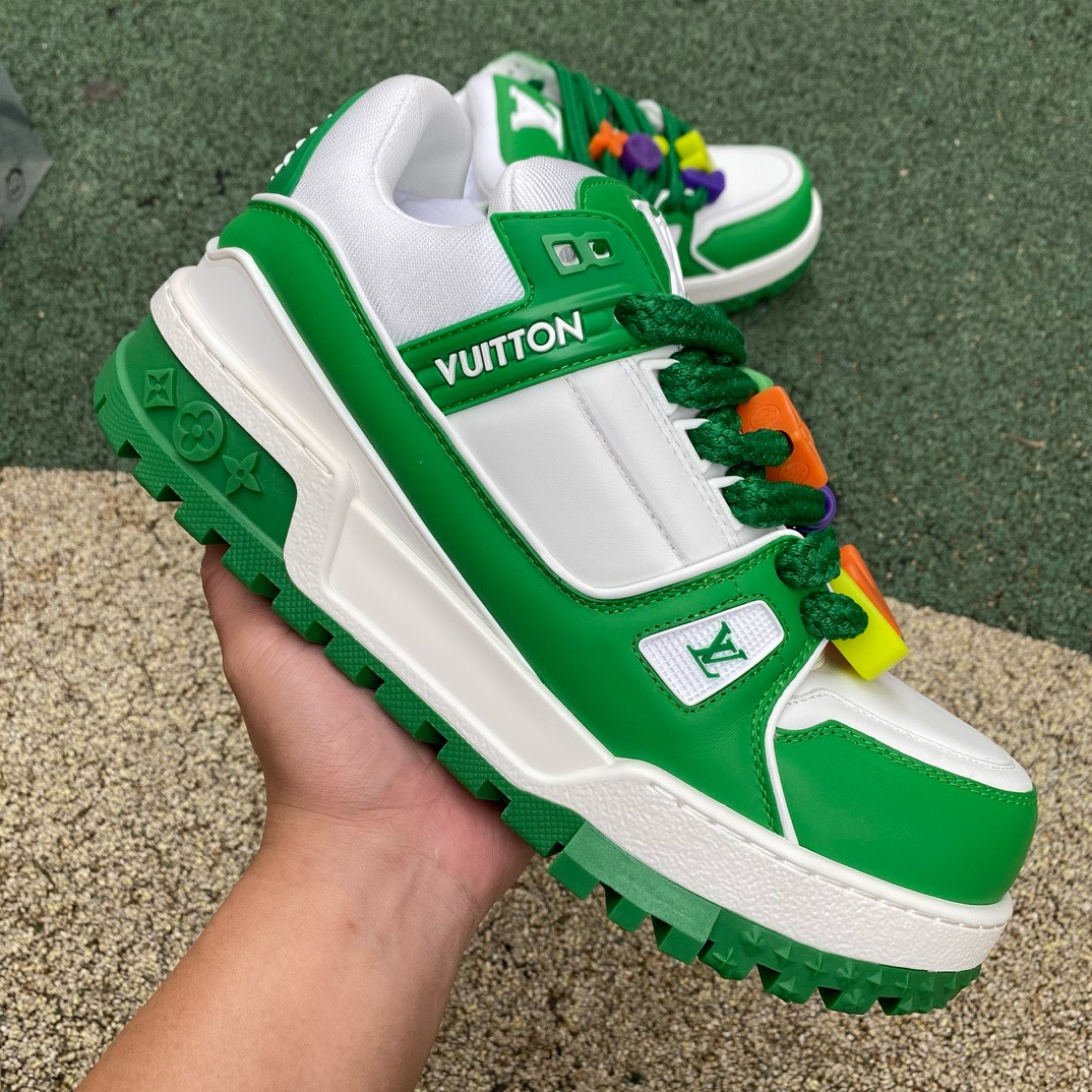 LV TRAINER MAXI White-green - CCSHOES