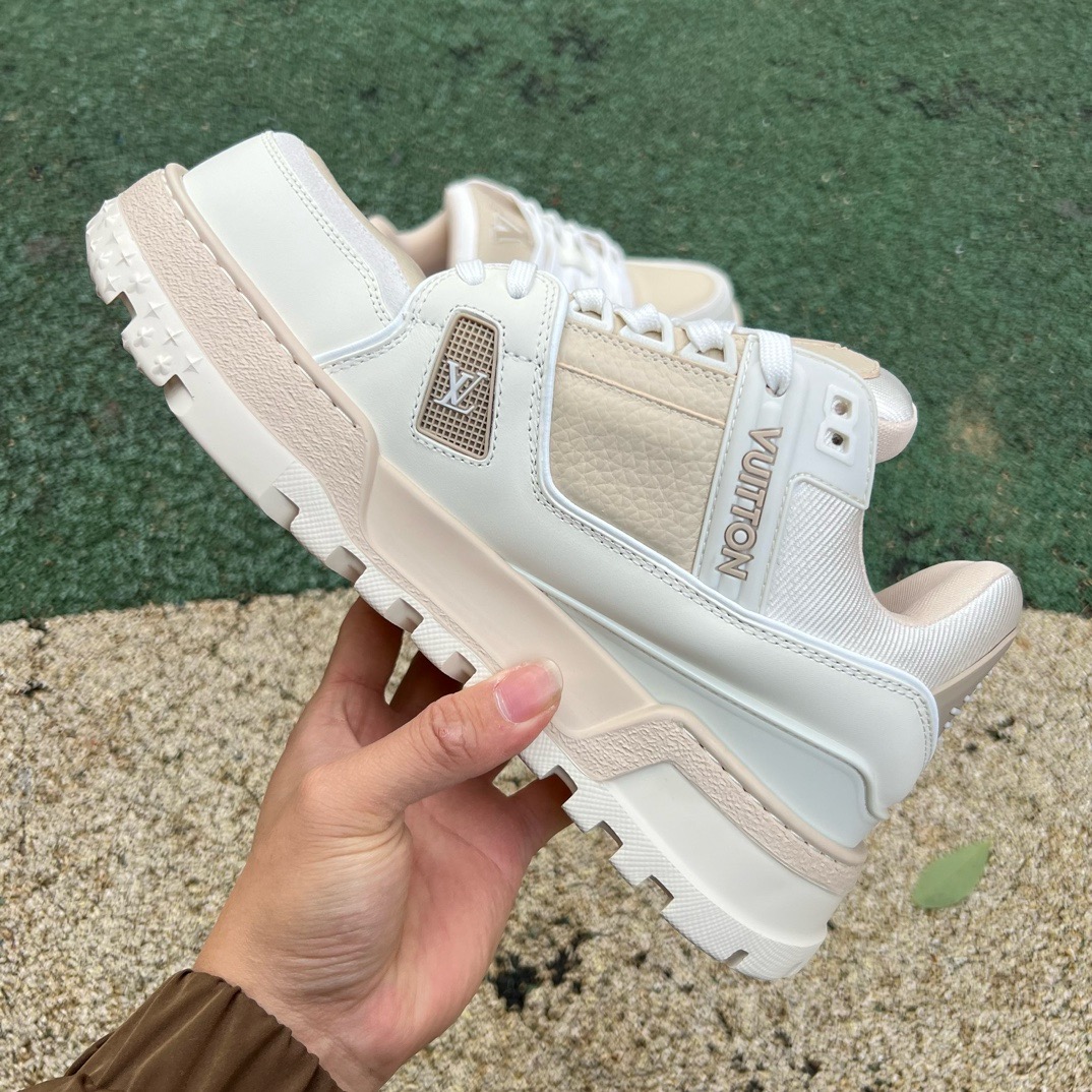 LV TRAINER MAXI Off-white brown - CCSHOES