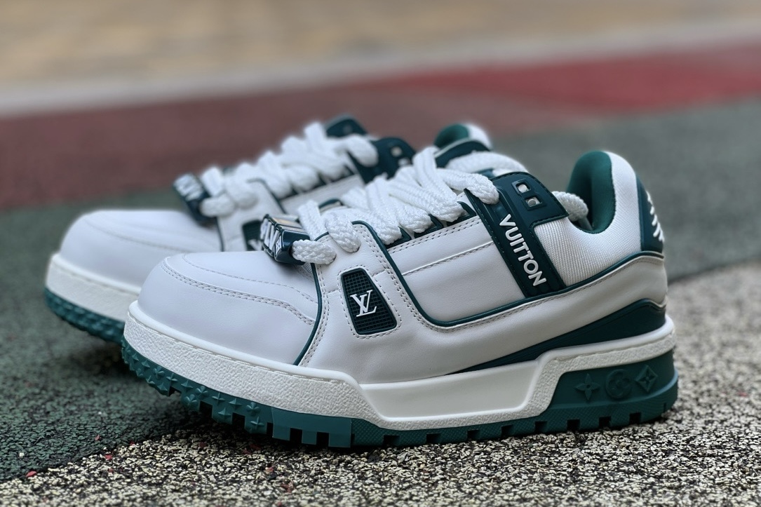 LV TRAINER MAXI White-green - CCSHOES