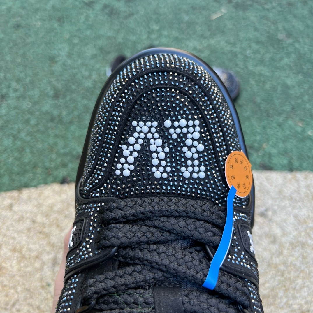 LV TRAINER MAXI Full of diamonds black - CCSHOES