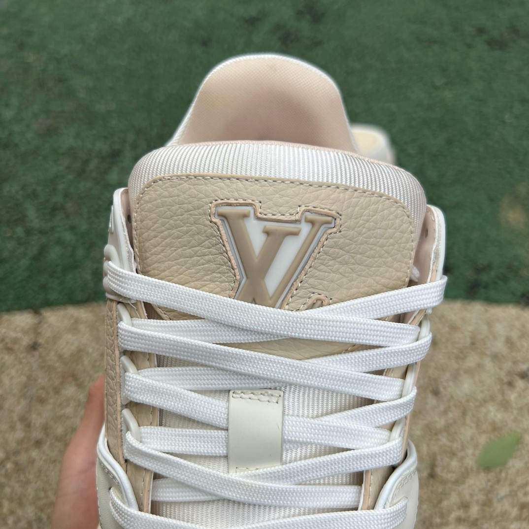LV TRAINER MAXI Off-white brown - CCSHOES