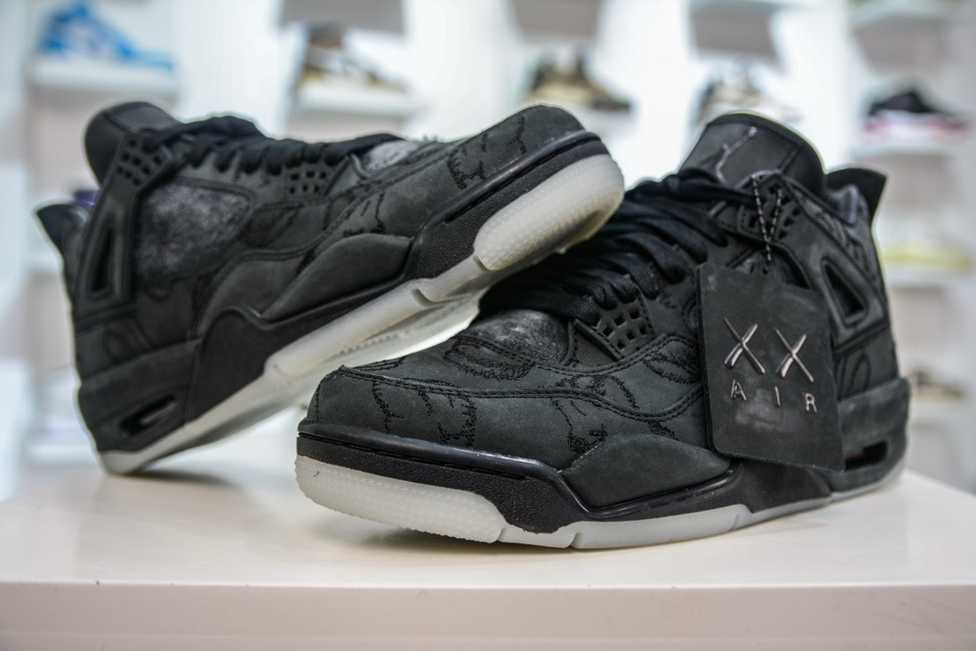 Nike Air Jordan 4 retro kaws black 930155 001 - CCSHOES