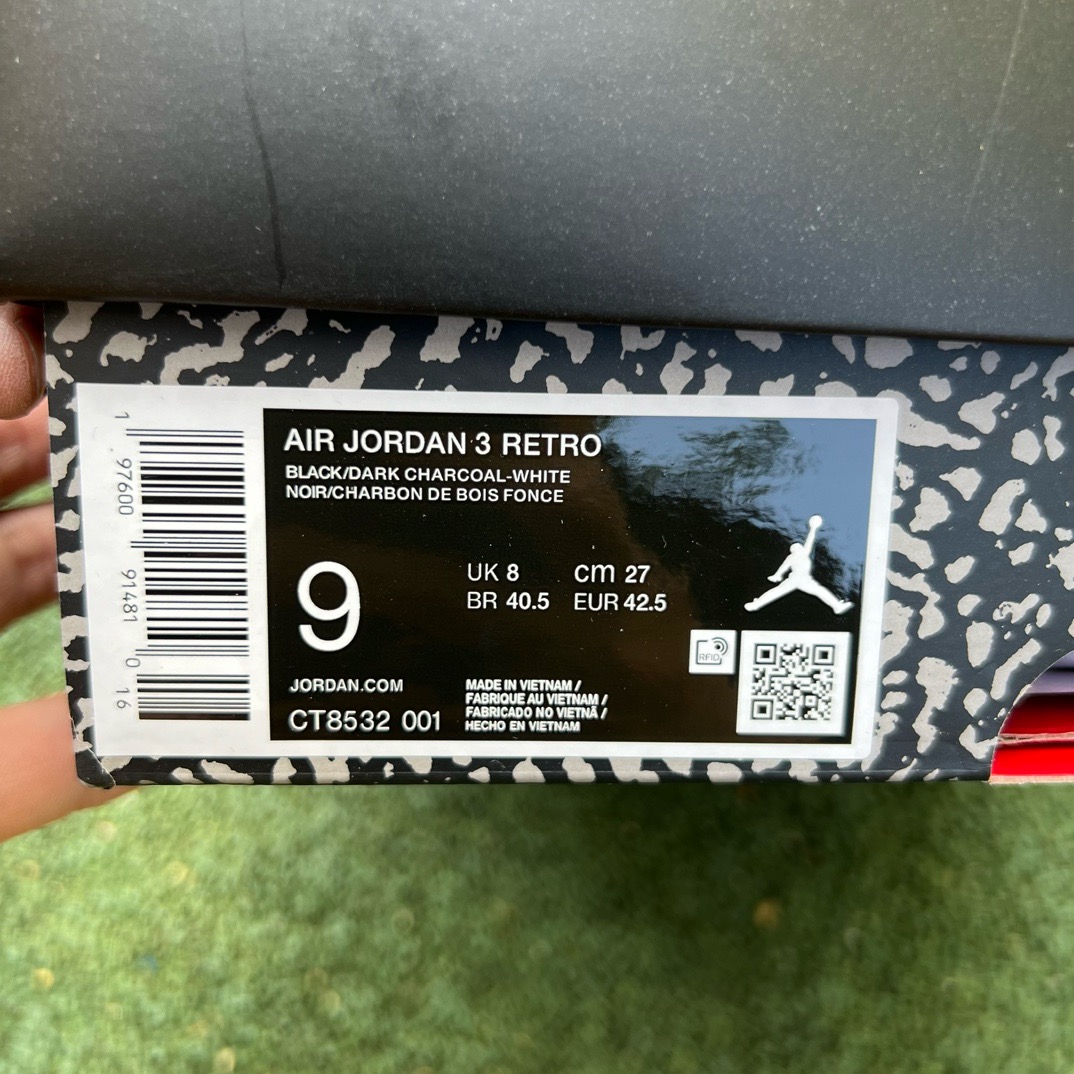 Air Jordan 3 Retro Black Cat CT8532-001 - CCSHOES
