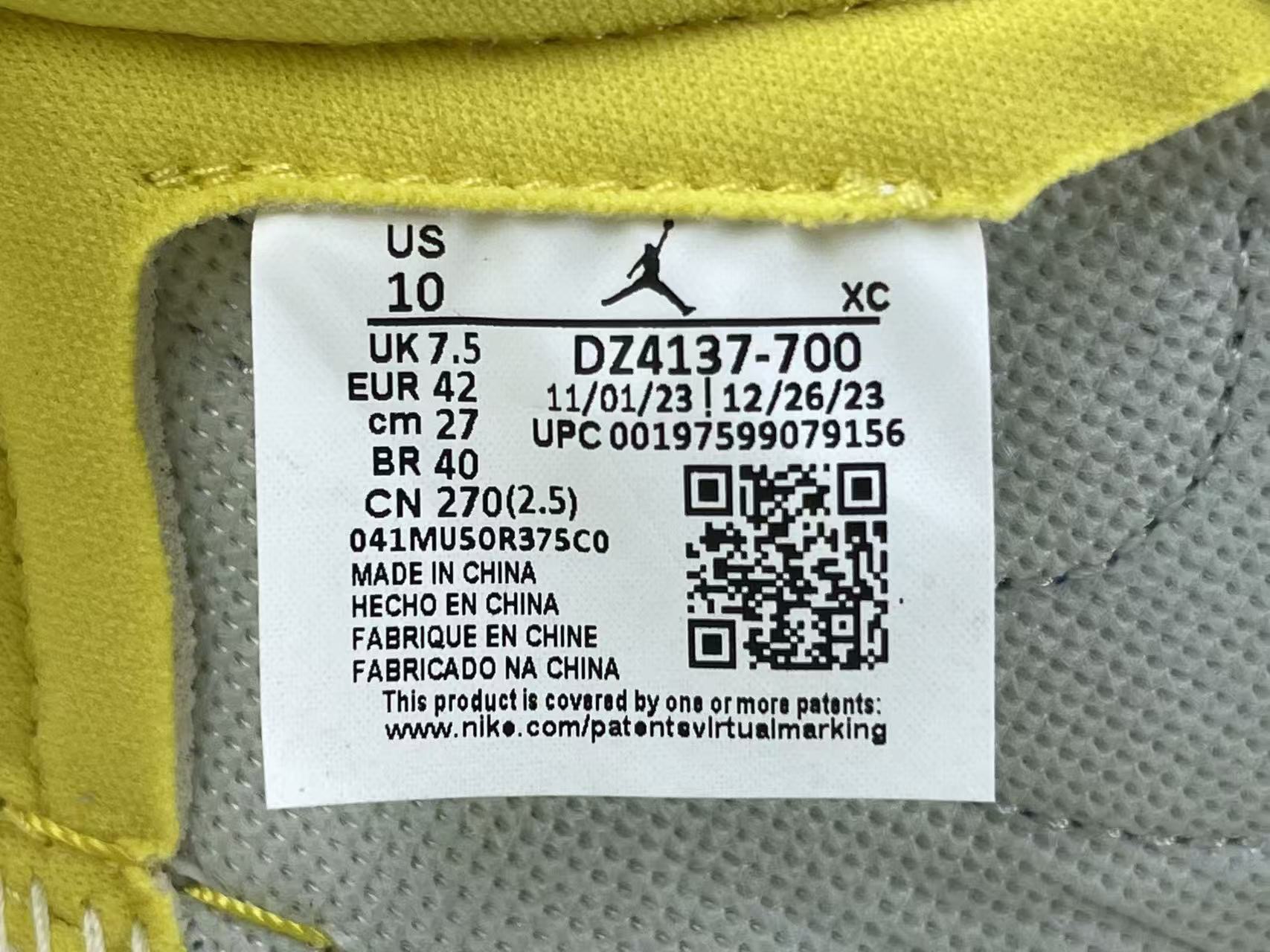 Travis Scott x Air Jordan Air Jordan 1 Retro Low OG Canary DZ4137-700 - CCSHOES