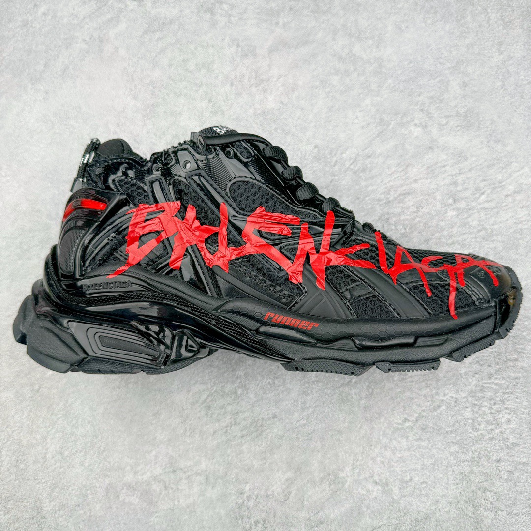 BALCIA Runner Black And Red Characters Balenciaga - CCSHOES
