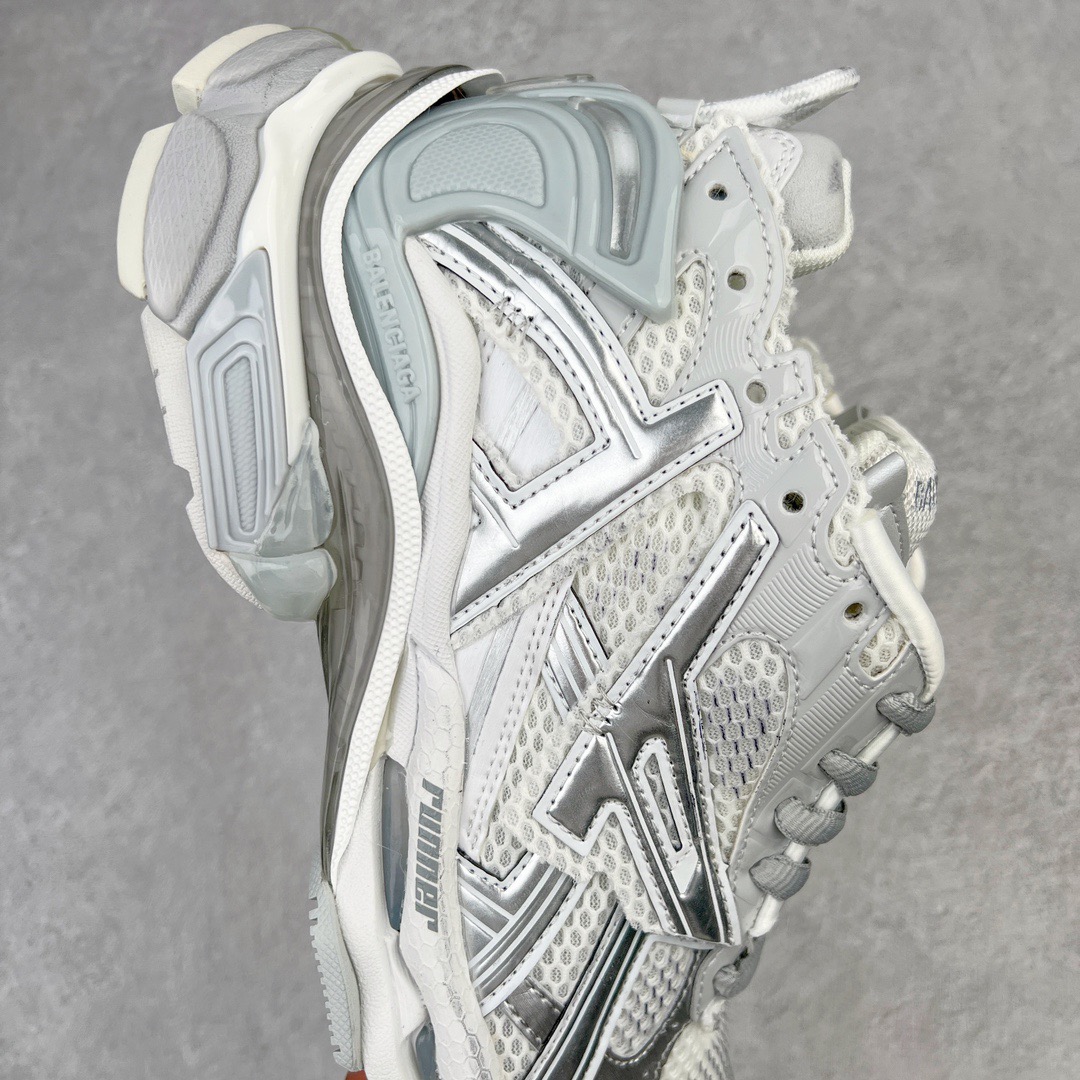 BALCIA Track Runner White Grey Silver - CCSHOES