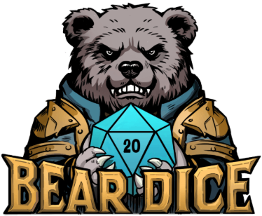 Bear Dice, the premier choice for DND tabletop gamers. Elevate your adventures with our high-quality dice.