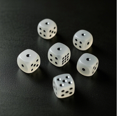 Plastic frosted dice