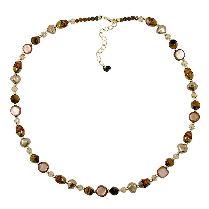 Stone tiger's eye stone curry pearl strand