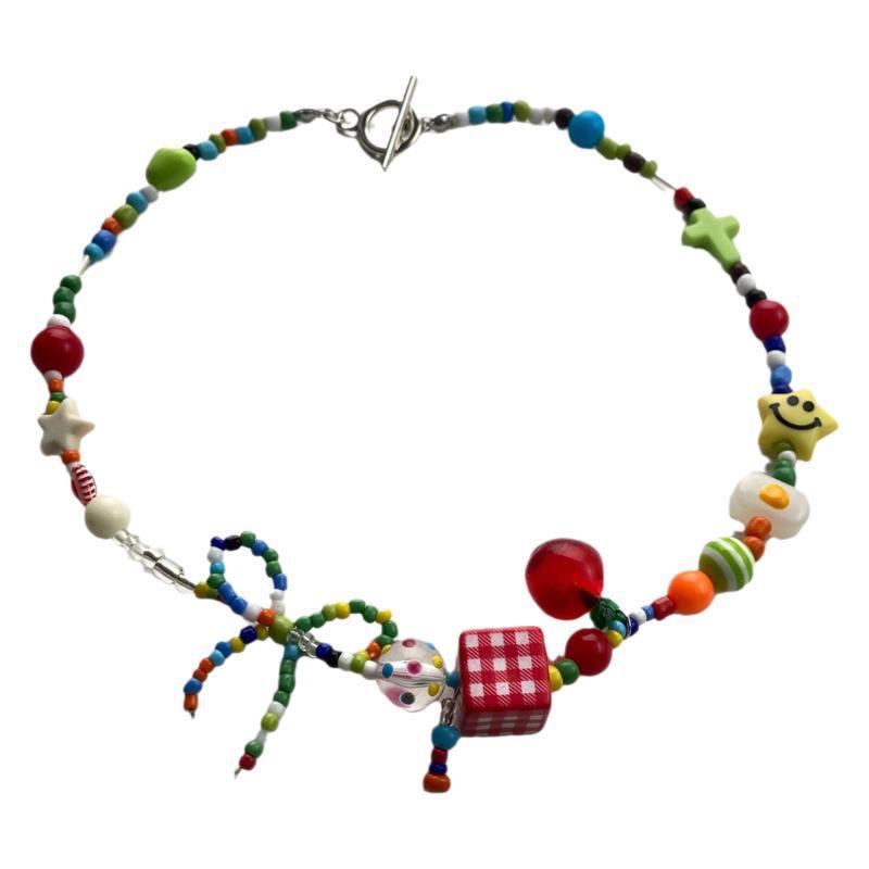 Dopamine Colorful Star Beads Necklace