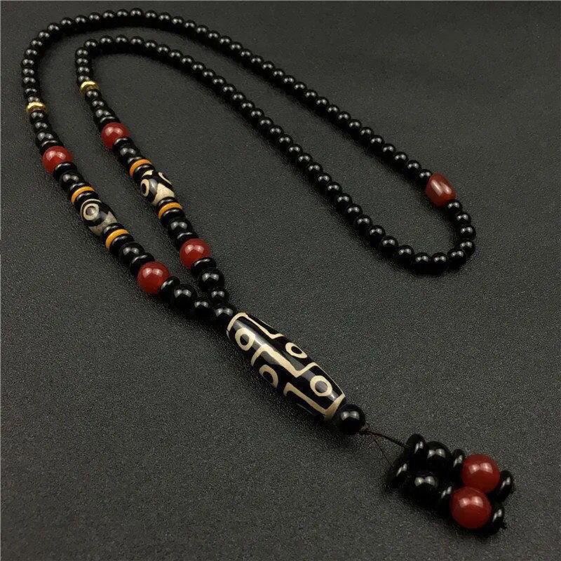 Dzi bead pendant