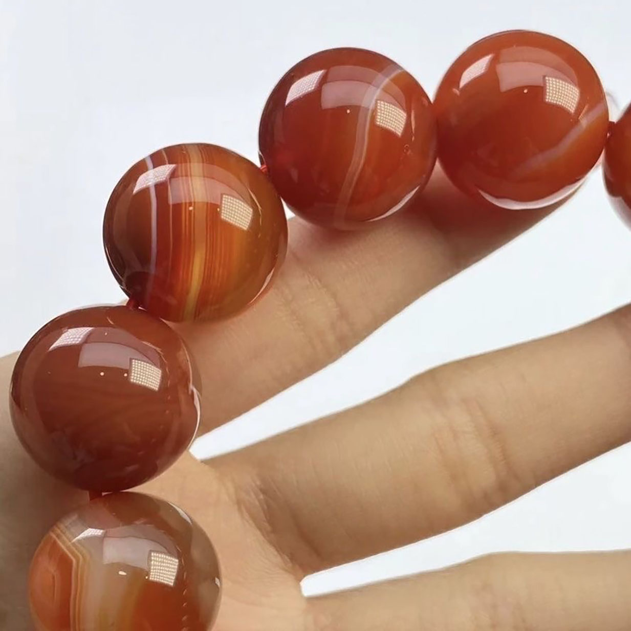 Red silk agate