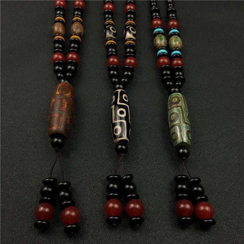Dzi bead pendant