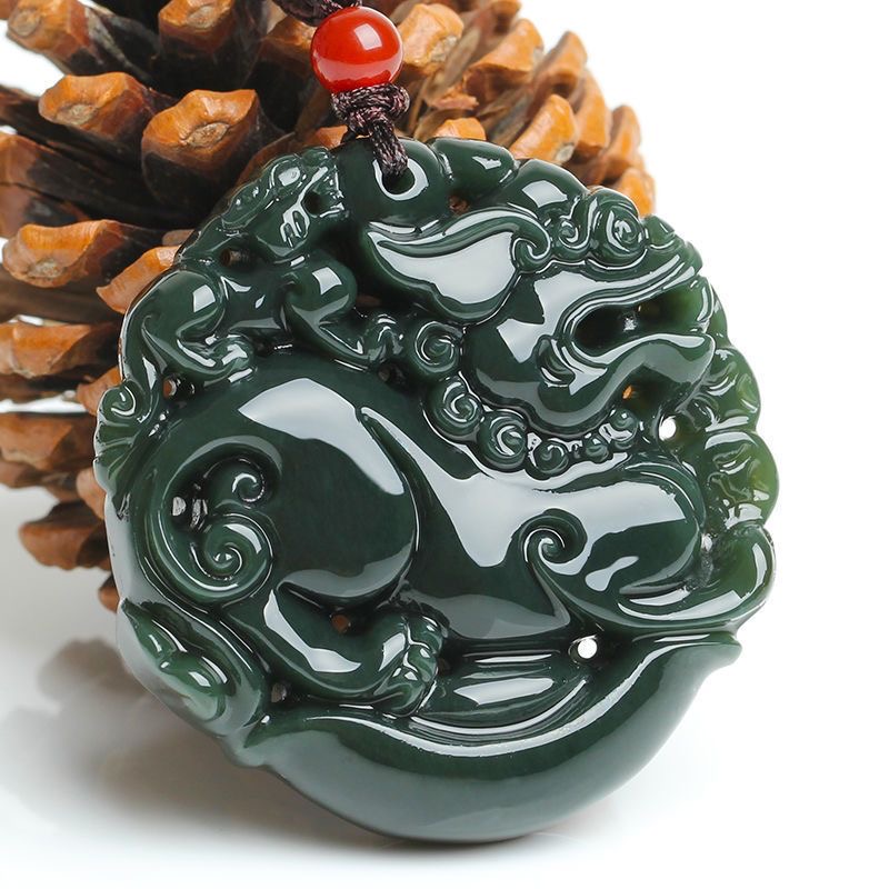 Natural Xinjiang Hetian Jade Fortune Pendant