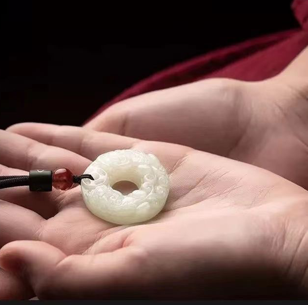 Natural Jade Peace Buckle