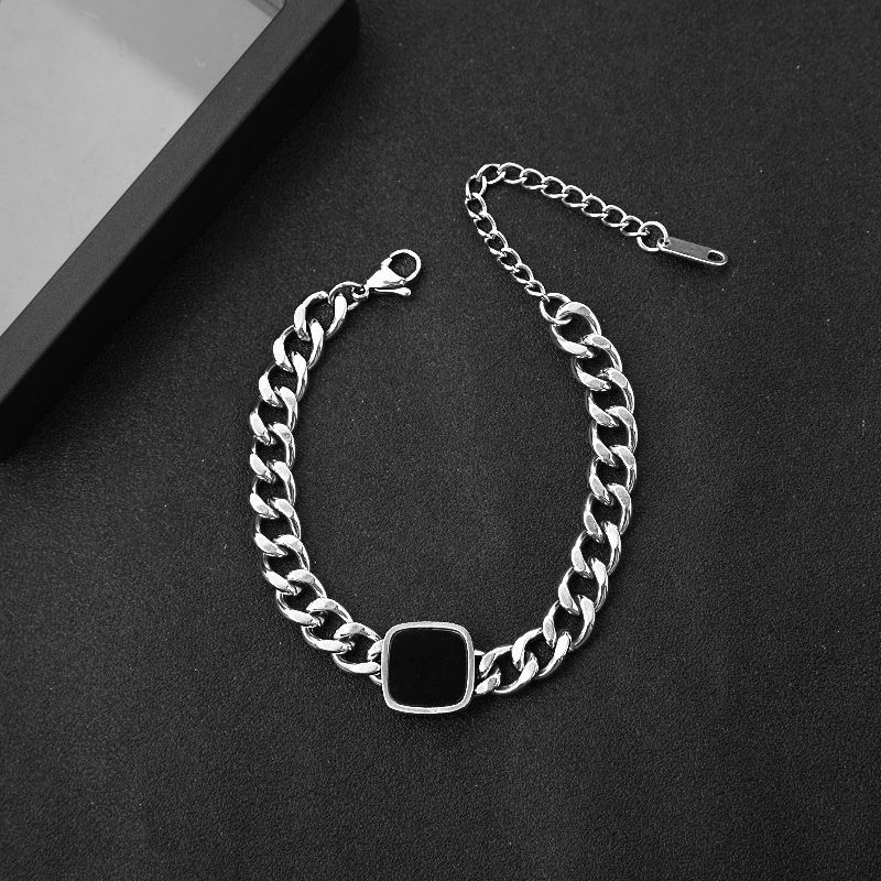Men's Black Square Bracelet